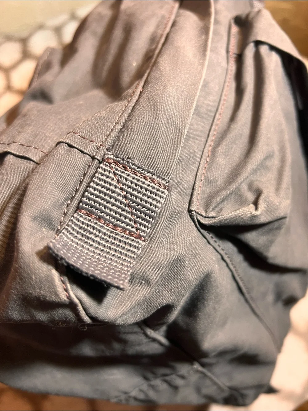 Fjallraven Kanken Backpack in Charcoal with Red Logo